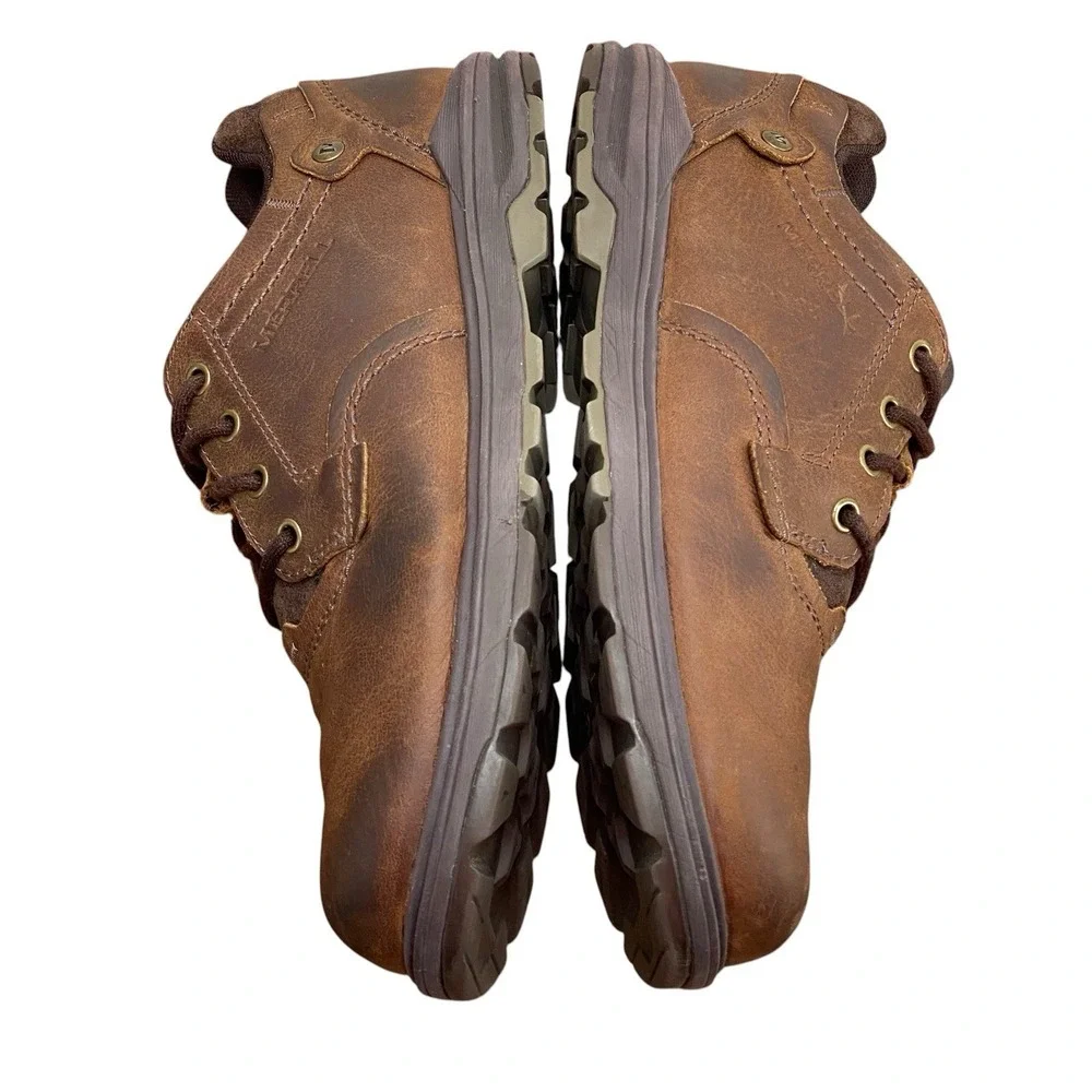 Merrell Shetland J49517 Brown Leather Comfort Oxford Shoes Mens 9.5 Lace Up